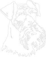 Airedale Terrier  outline silhouette vector