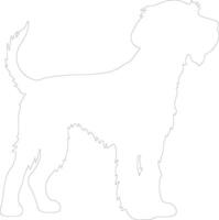 German Wirehaired Pointer  outline silhouette vector