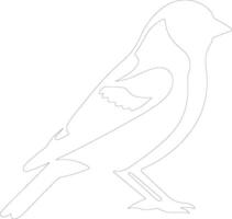 goldfinch  outline silhouette vector