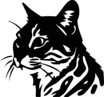 Black-footed Cat  silhouette portrait vector