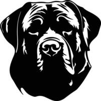 Rottweiler  silhouette portrait vector