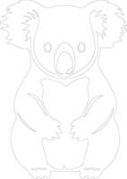 koala  outline silhouette vector