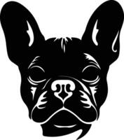French Bulldog  silhouette portrait vector