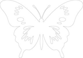 butterfly outline silhouette vector