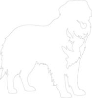 Great Pyrenees  outline silhouette vector