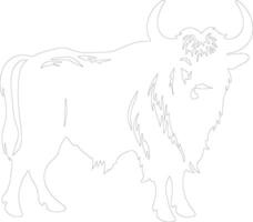 yak  outline silhouette vector