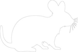 jerboa  outline silhouette vector