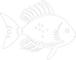 sunfish   outline silhouette vector