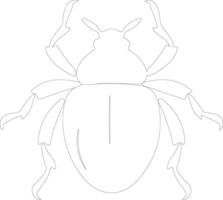 waterbug  outline silhouette vector