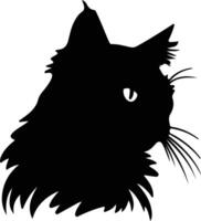 Ussuri Cat  silhouette portrait vector