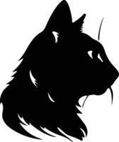 Ussuri Cat  silhouette portrait vector