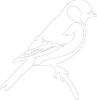 goldfinch  outline silhouette vector