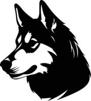 Siberian Husky  silhouette portrait vector