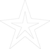 Star icon  outline silhouette vector