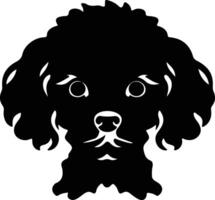 Toy Poodle  silhouette portrait vector