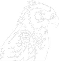 harpy eagle  outline silhouette vector