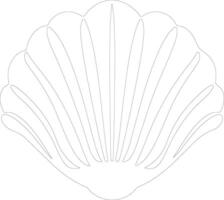 bivalve  outline silhouette vector