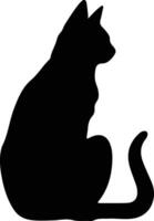 Dwelf Cat black silhouette vector