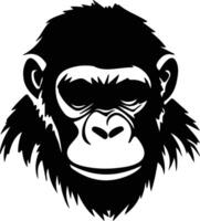 ape  silhouette portrait vector