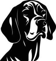 Redbone Coonhound  silhouette portrait vector