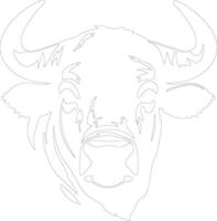 capebuffalo outline silhouette vector