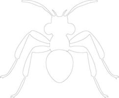 hormiga contorno silueta vector