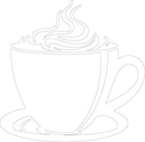 Hot cocoa  outline silhouette vector