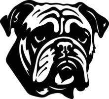 Bulldog  silhouette portrait vector