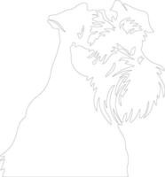 Welsh Terrier outline silhouette vector