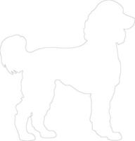 irlandesa agua spaniel contorno silueta vector