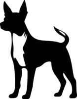 basenji negro silueta vector