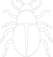 bug outline silhouette vector