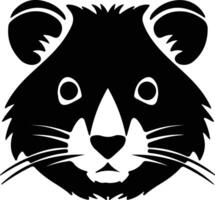 black bear hamster silhouette portrait vector