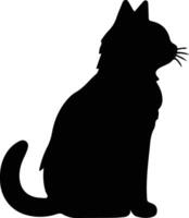 Munchkin Cat  silhouette portrait vector