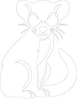 kinkajou outline silhouette vector