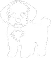 Bichon Frise  outline silhouette vector