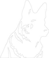 German Shepherd  outline silhouette vector