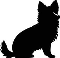 Norwegian Lundehund    black silhouette vector