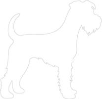 Lakeland terrier contorno silueta vector