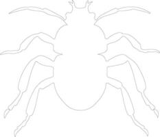 louse  outline silhouette vector