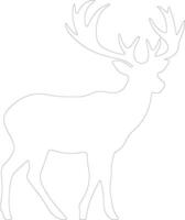 Reindeer  outline silhouette vector