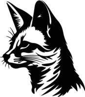 Sand Cat  silhouette portrait vector