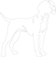 English Foxhound  outline silhouette vector