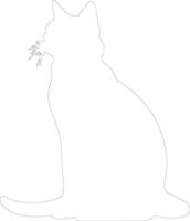 Sokoke Cat outline silhouette vector