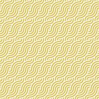 Seamless yellow geometric japanese circles swirls and waves pattern vector