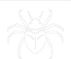 waterbug  outline silhouette vector