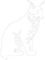 bobcat outline silhouette vector