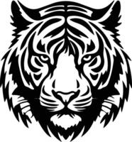 Tiger  silhouette portrait vector