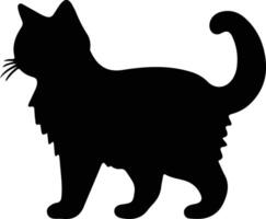 Munchkin Cat  black silhouette vector