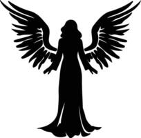 Angel  black silhouette vector